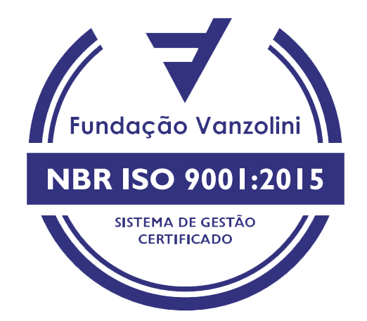 Selo ISO 9001:2015 da Fundação Vanzolini