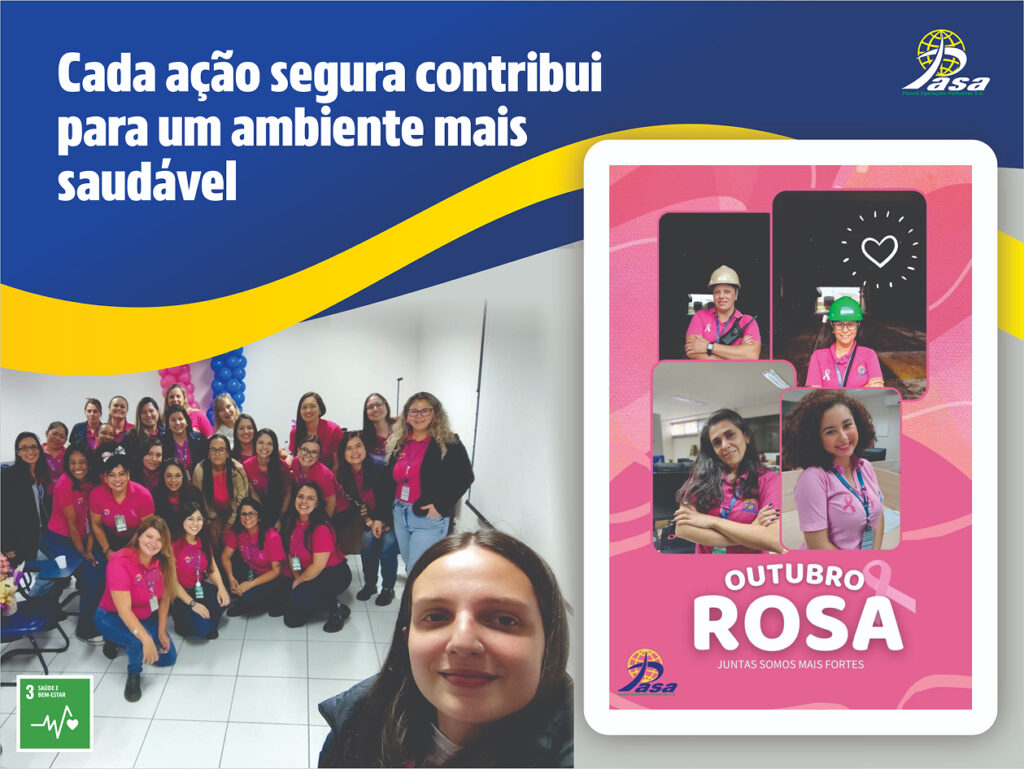 Peça da campanha Outubro Rosa realizada pela PASA