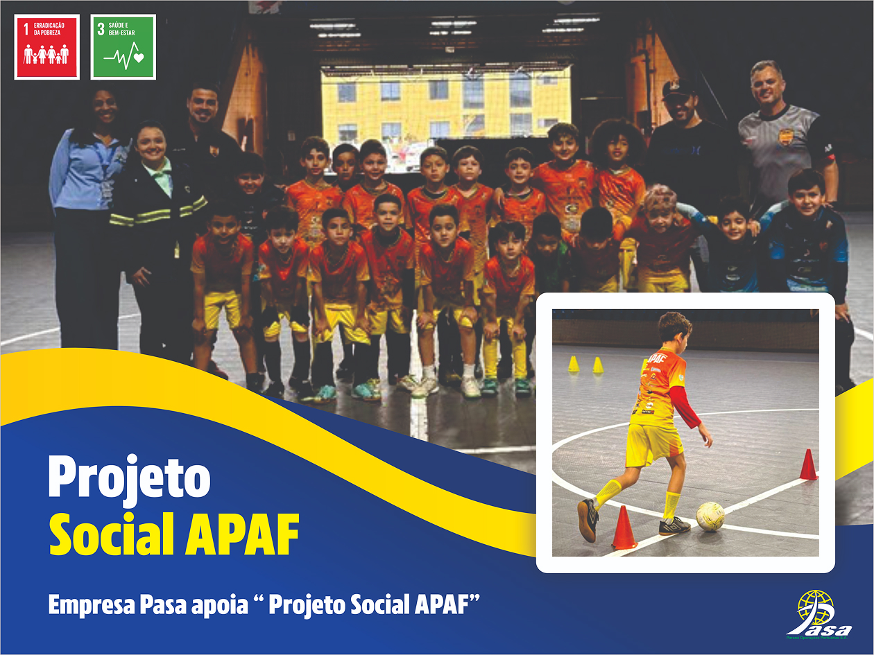 Peça sobre o apoio da PASA ao Projeto Social APAF